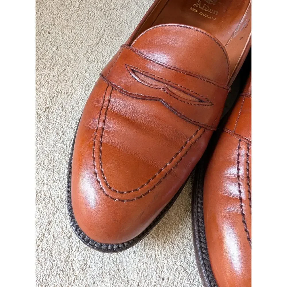 Alden Brown 685 Full Strap Slip On Loafer Leather Dress Shoes Size 11.5 D Mens